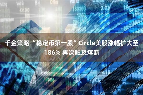 千金策略 “稳定币第一股”Circle美股涨幅扩大至186% 再次触及熔断