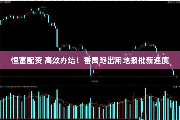 恒富配资 高效办结！番禺跑出用地报批新速度
